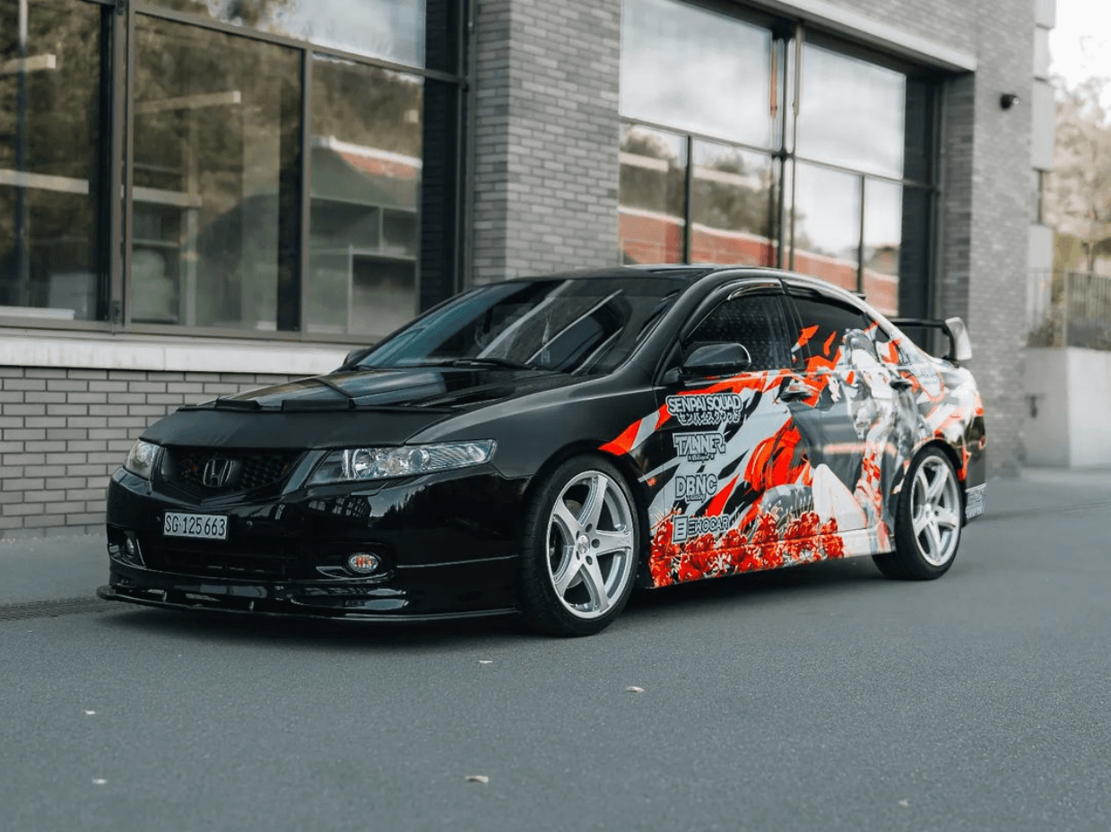 Dodge Challenger folieren lassen mit Anime-Kunst: Ein Auto wie kein anderes