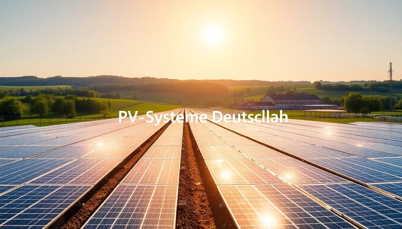 Explore innovative PV-Systeme Deutschland with a stunning solar farm showcasing sustainability and clean energy.