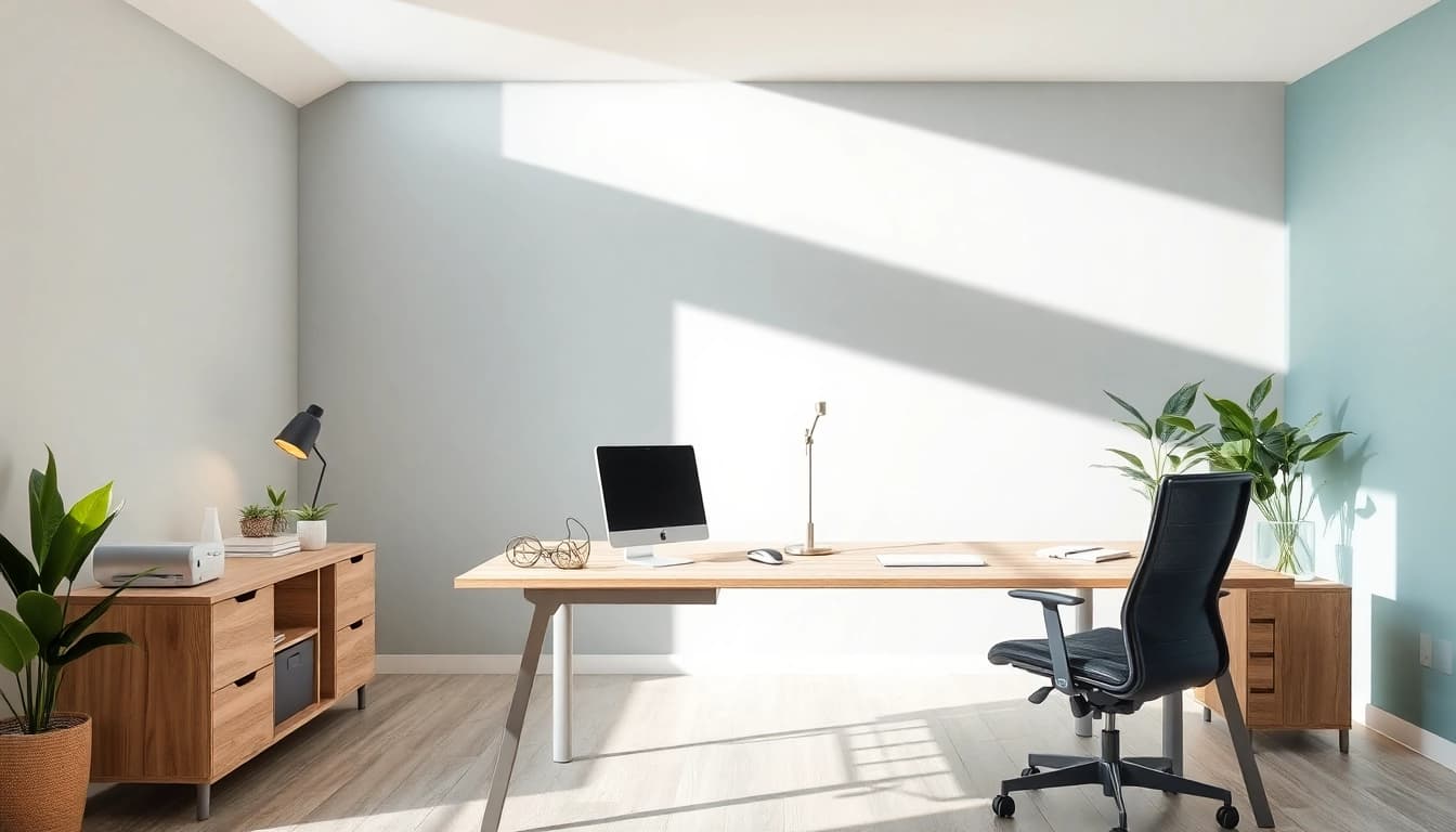 Moderne Büromöbel schaffen ein innovatives Arbeitsumfeld.