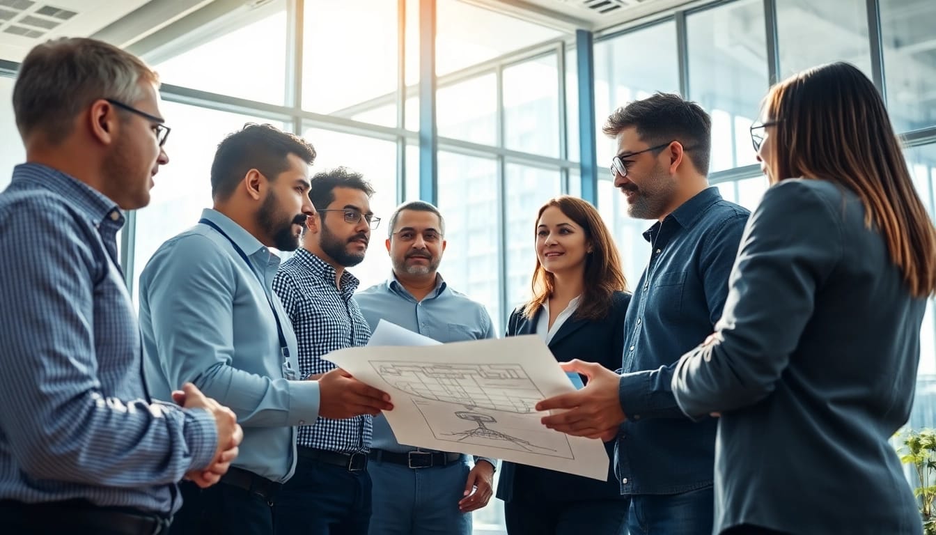 Headhunter Ingenieure discussing strategies in modern office setting.