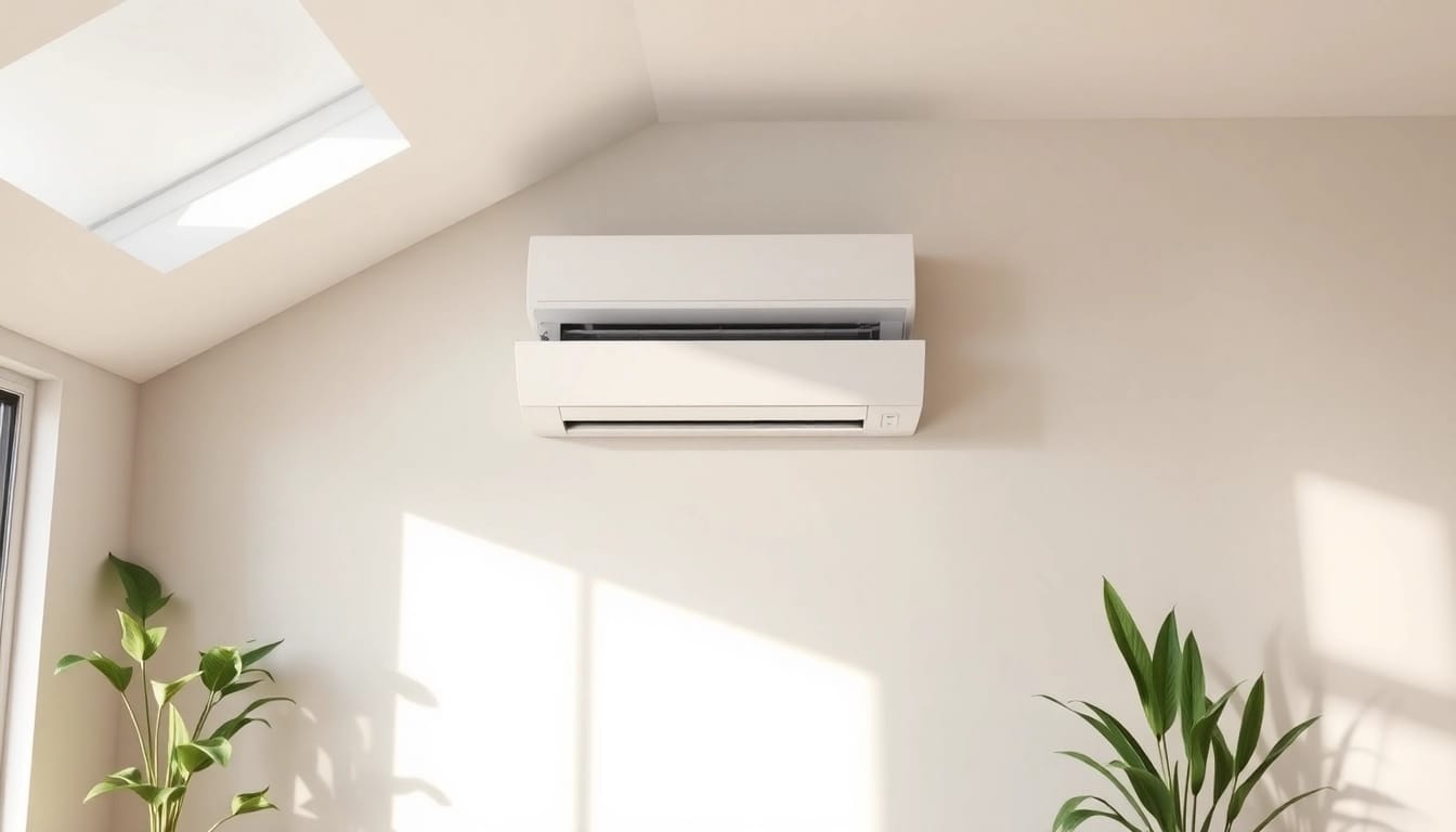 Klimaanlagen bieten moderne, energieeffiziente Lösungen zur Kühlung und Raumverbesserung in einem stilvollen Wohnumfeld.