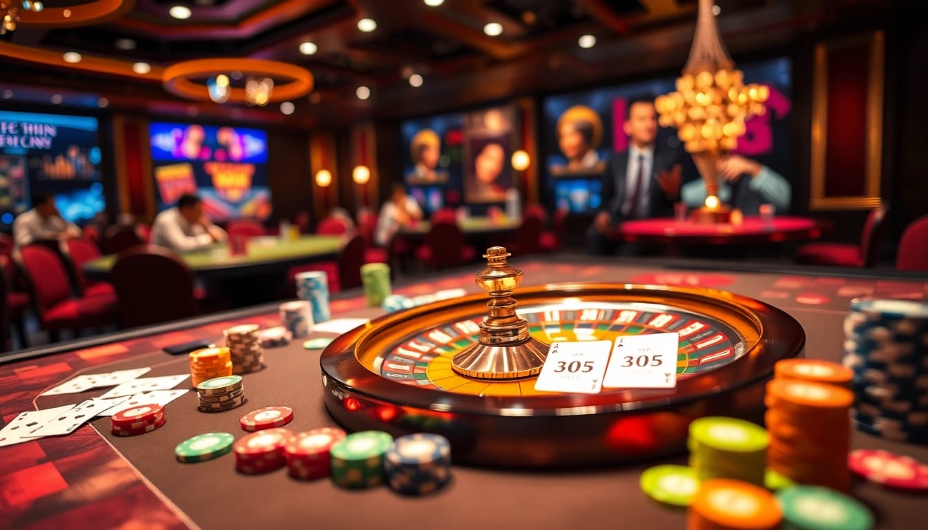 Place your bets with bạch thủ lô kép on a vibrant casino table, capturing the thrill of the game.