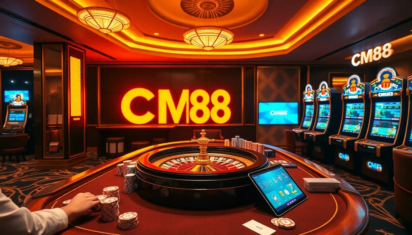 Experience the excitement of CM88 as players immerse in luxurious casino gambling activities.