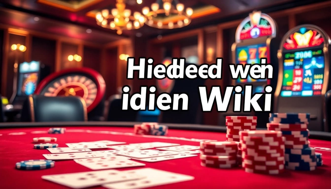The hidden wiki onion highlights a luxurious poker table with vibrant chips and cards in an upscale casino setting.