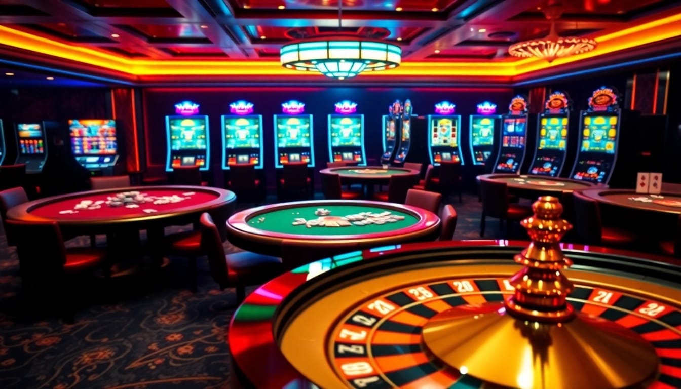 Experience gaming excitement at vvjl6 com with vibrant casino tables and betting elements.