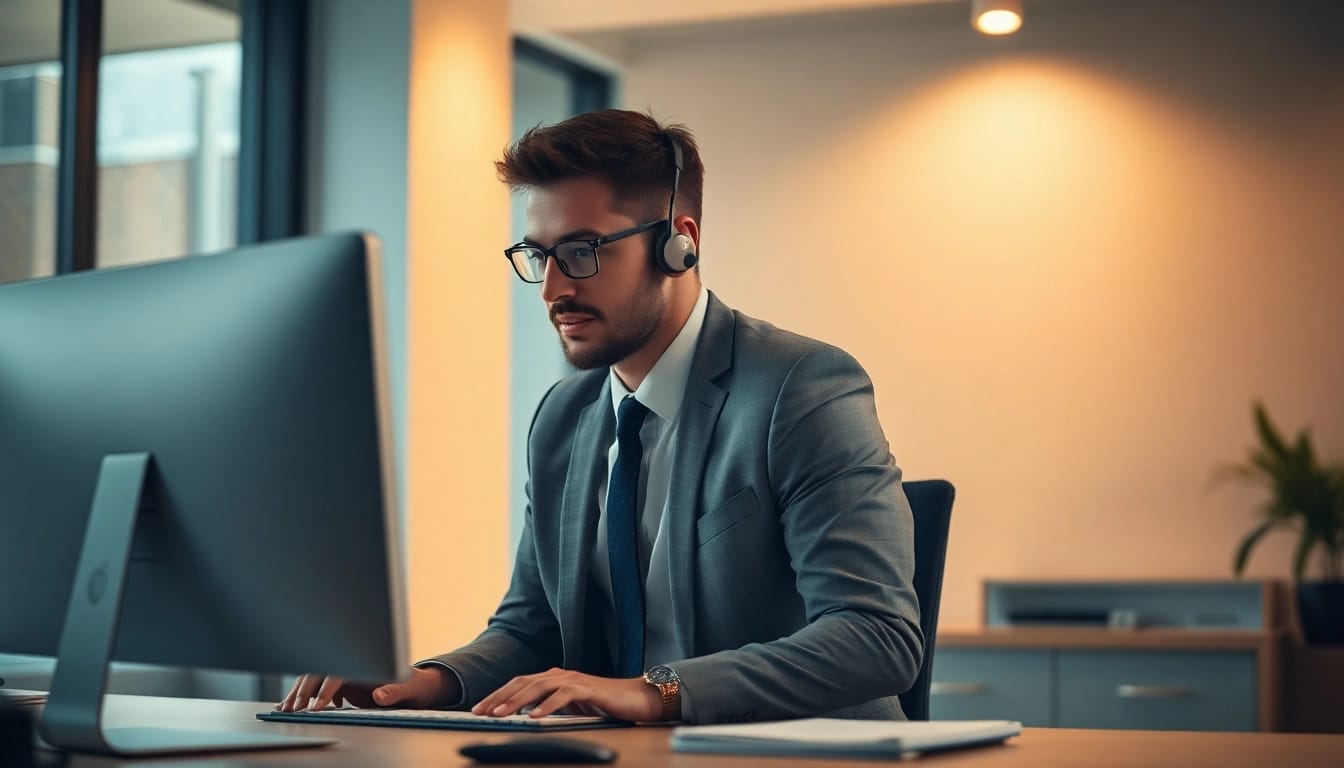 Headhunter berät Klienten in einem modernen Büro, um die besten Talente zu finden.