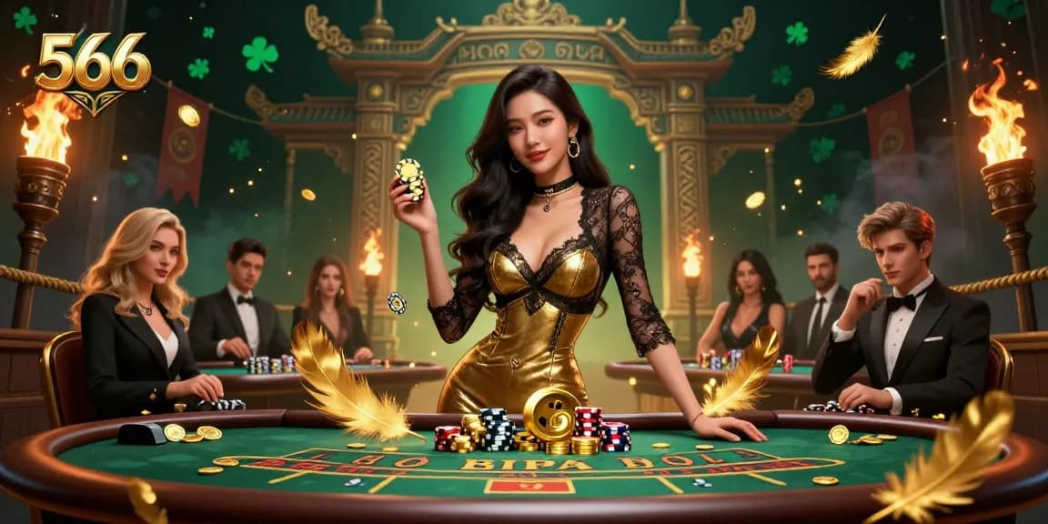 Experience the thrill of winning at 566's exclusive baccarat table with high-value casino chips.