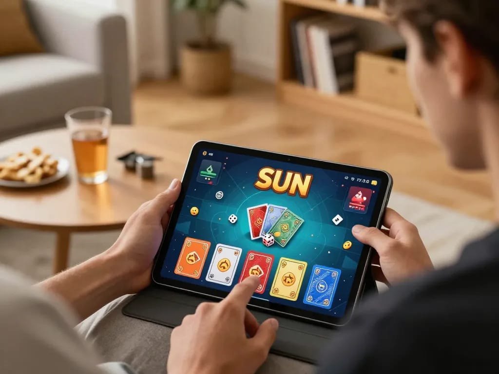 Players immerse in Sun win app gaming, showcasing exciting online casino experience.