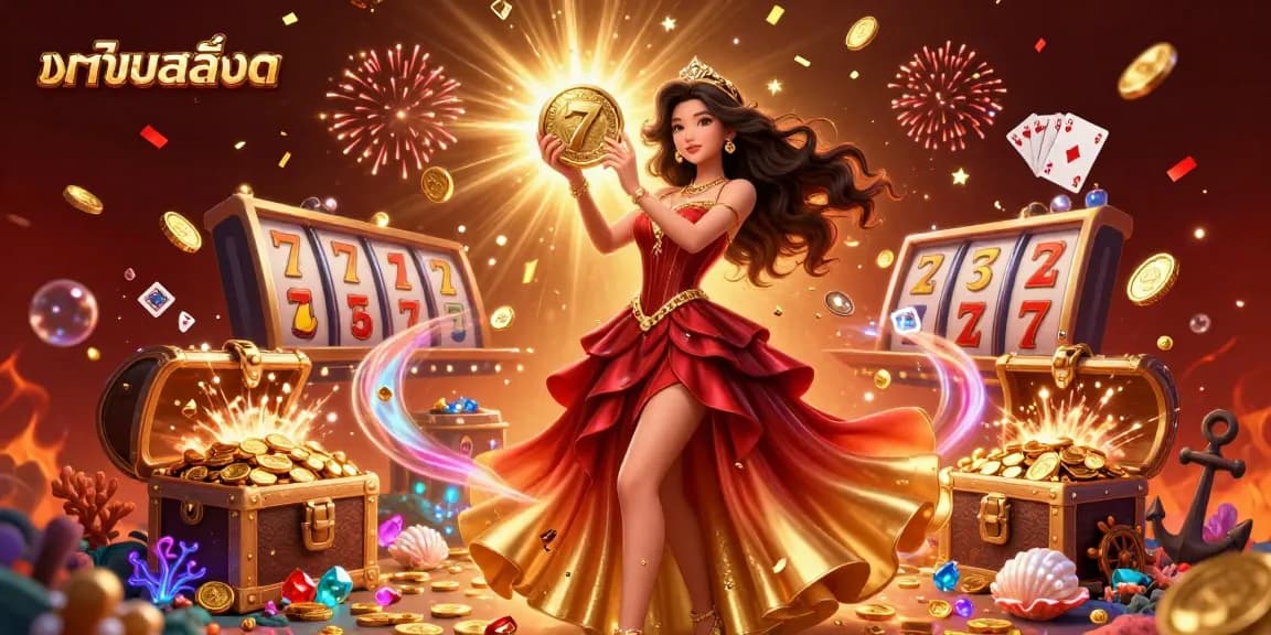 Experience ทดลองเล่นสล็อต with vibrant characters and dynamic casino elements in an exciting scene.