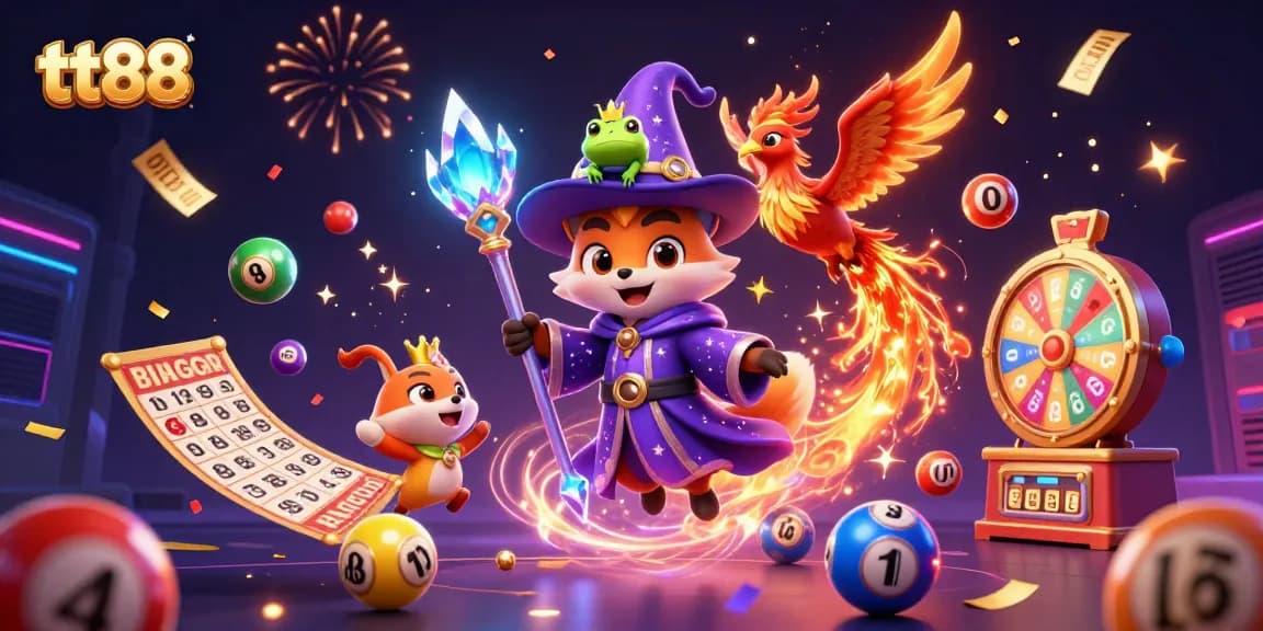 Engage with the exciting world of tt88 gaming through this vibrant casino-themed illustration.