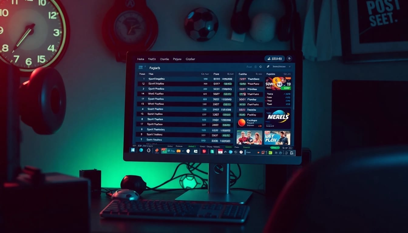 Erkunden Sie die besten Wettanbieter ohne Limit mit diesem modernen Sportwetten-Setup.