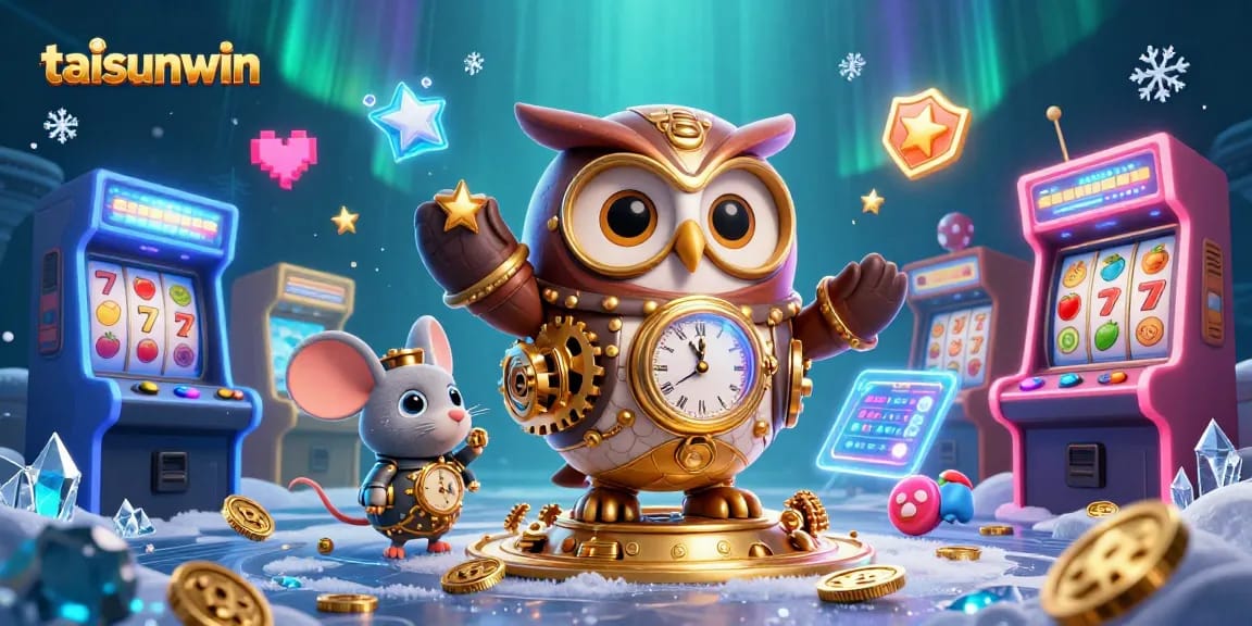 Engage in gaming adventures with taisunwin, featuring an owl and thrilling casino elements.