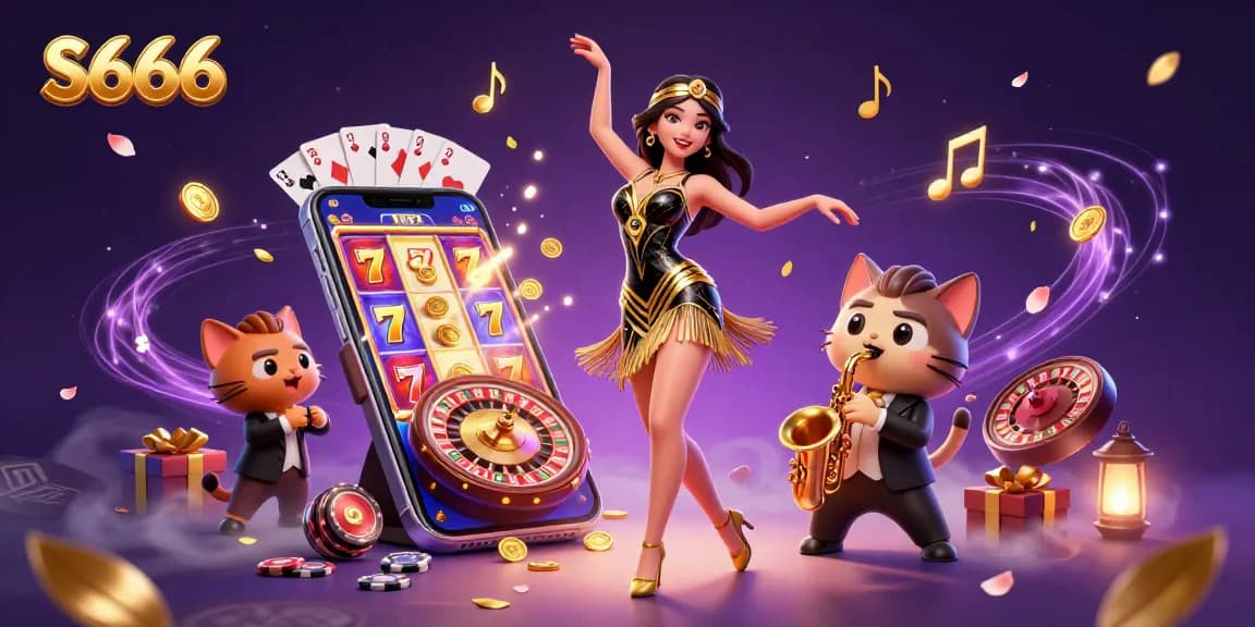 S666 offers a vibrant online casino experience with lively gaming elements and engaging characters.