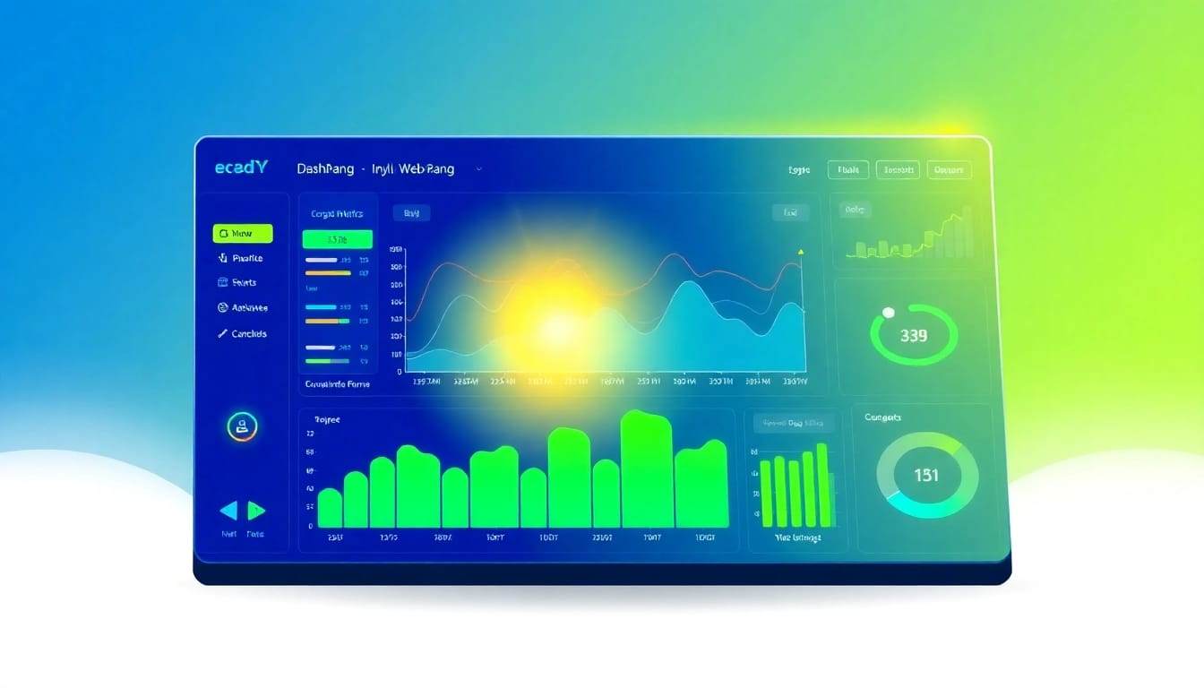 Visualize your Web-Rang with an interactive dashboard showcasing website metrics and SEO performance.