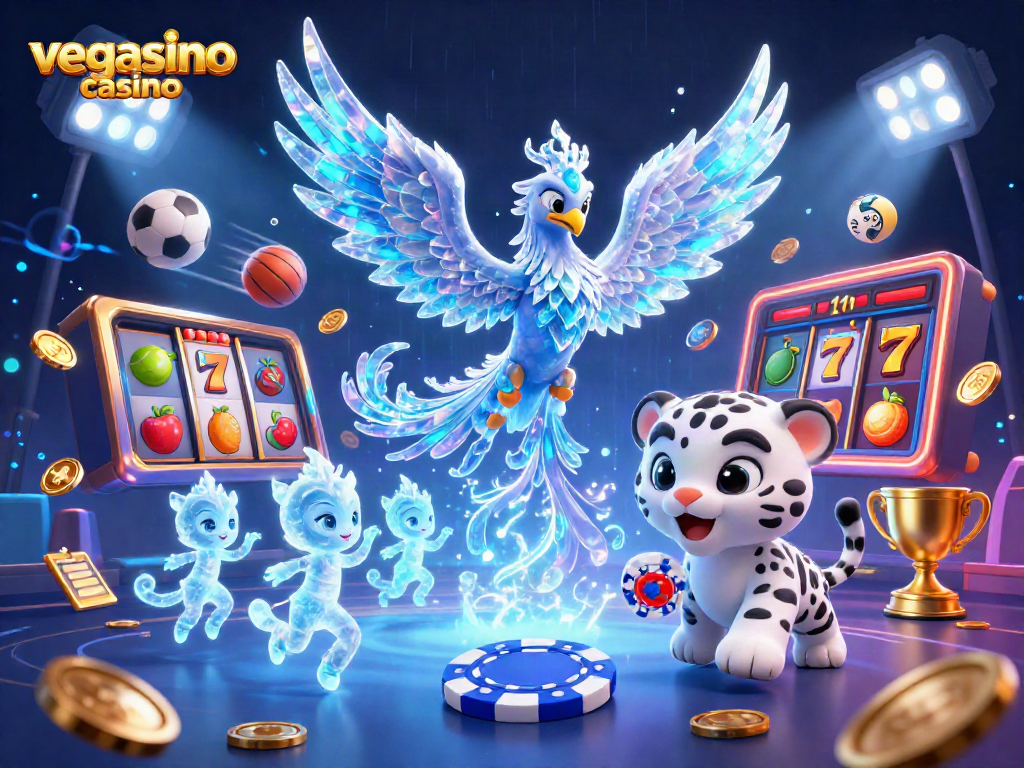 Engage with the vegasino casino fantasy featuring an ice phoenix, snow leopard, and enchanting sprites.