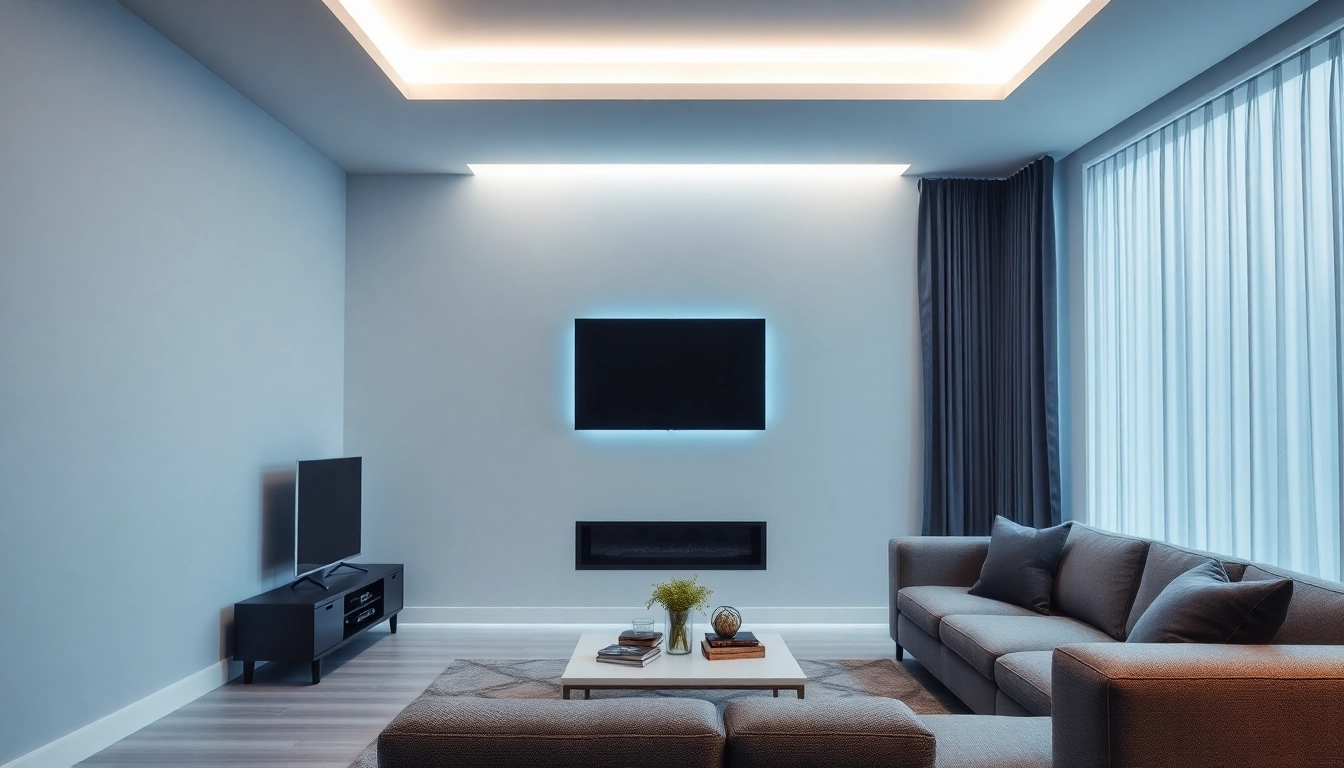 Efficient Klimaanlagen cooling a stylish living space, showcasing modern design and functionality.