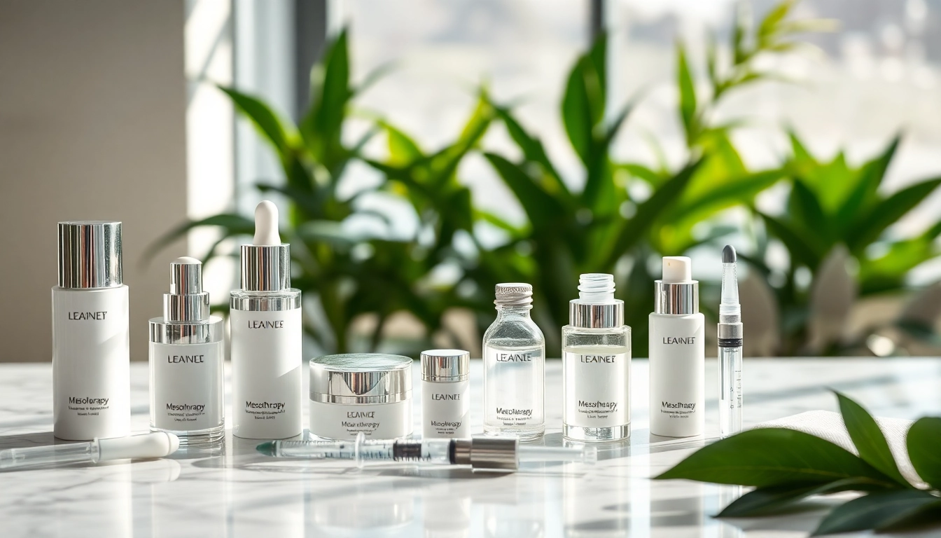 Hochwertige mesotherapie produkte in beruhigender Spa-Umgebung