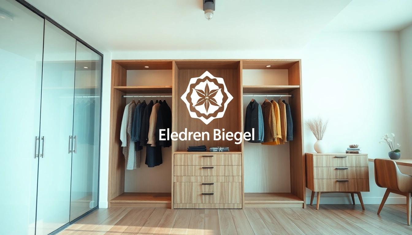 Kleiderbügel mit eigenem Logo, elegant gestaltet in einem stilvollen Ausstellungsraum für modebewusste Marken.