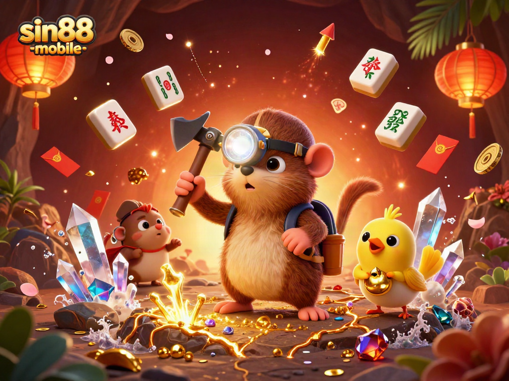 Experience thrilling gaming action with sin88-mobile's dynamic illustration showcasing vibrant casino elements.