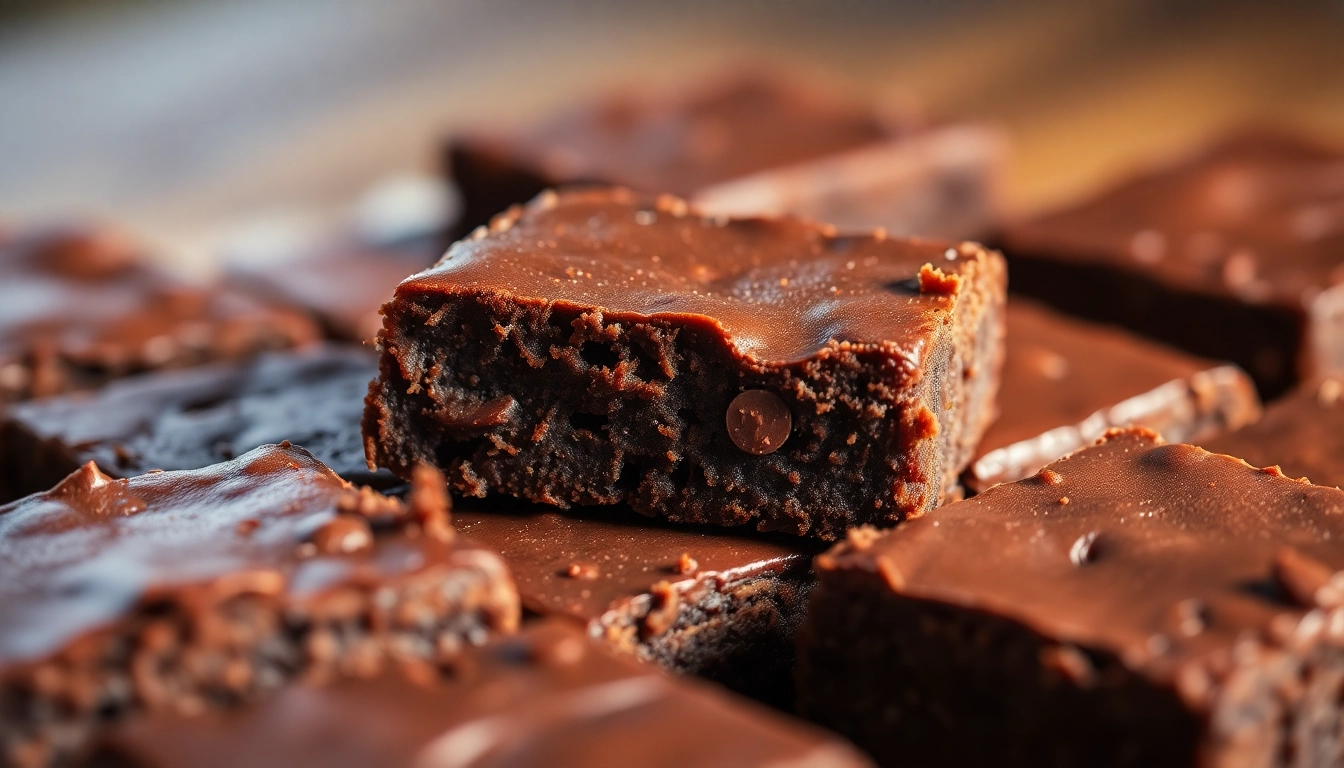 Himmlische Bud Brownies, frisch aus dem Ofen, mit schokoladiger Glasur, die zum Genießen einladen.