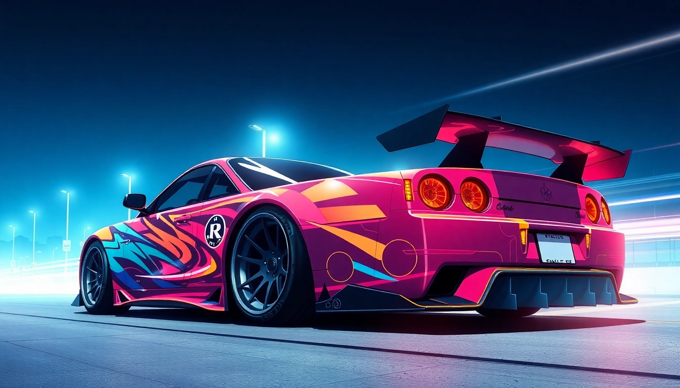 Customized anime autos showcasing intricate designs and colors, emphasizing their unique styles and themes.