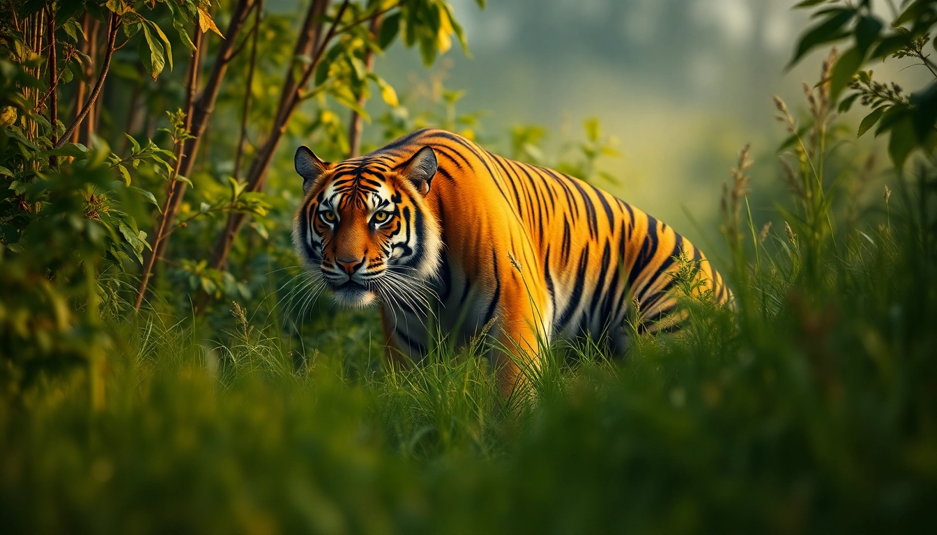 Experience the top best tiger safari tours featuring a Royal Bengal Tiger in its lush Indian habitat.