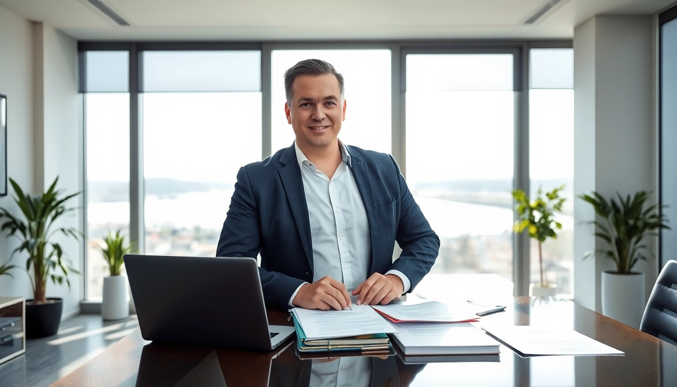 Professioneller Headhunter Saarbrücken analysiert Bewerbungsunterlagen in einem modernen Büro.