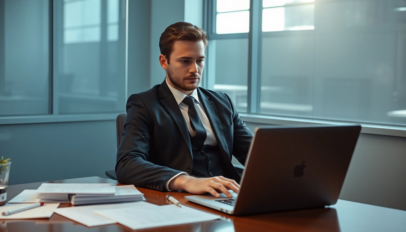 Headhunter Geschäftsführer berät intensiv im Büro, um optimale Kandidaten zu finden.
