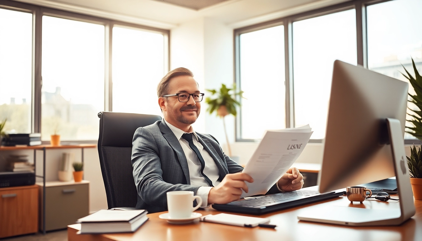 Headhunter Berlin analysiert Lebensläufe in modernem Büro.