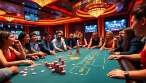 Players enjoying a thrilling casino experience at TG88, showcasing professional gaming and excitement.