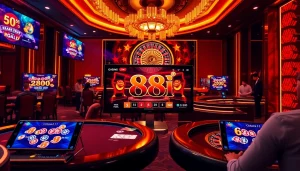 Playing the exciting 88i game within an elegant casino setting.