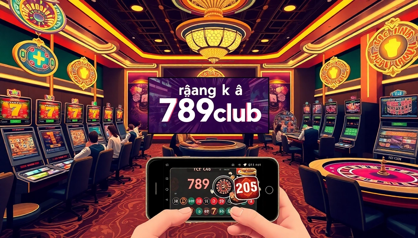 Engaging players registering at 789club with casino tables and online gaming setup
