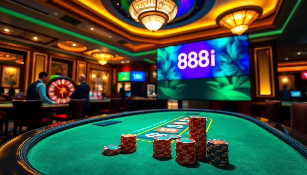 Engaging in a thrilling blackjack game at 88i casino with professional dealers.