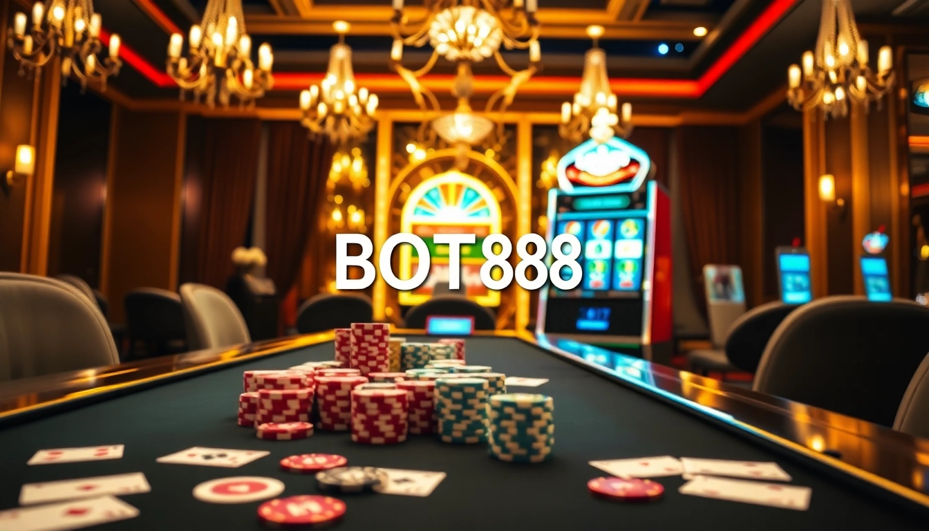 Experience thrilling moments with BOT88 LOGIN at a luxurious casino setting.