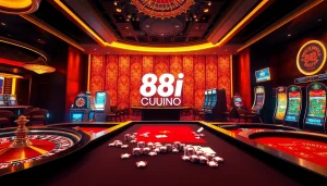 Exciting casino scene showing link 88i with players at high-stakes tables.