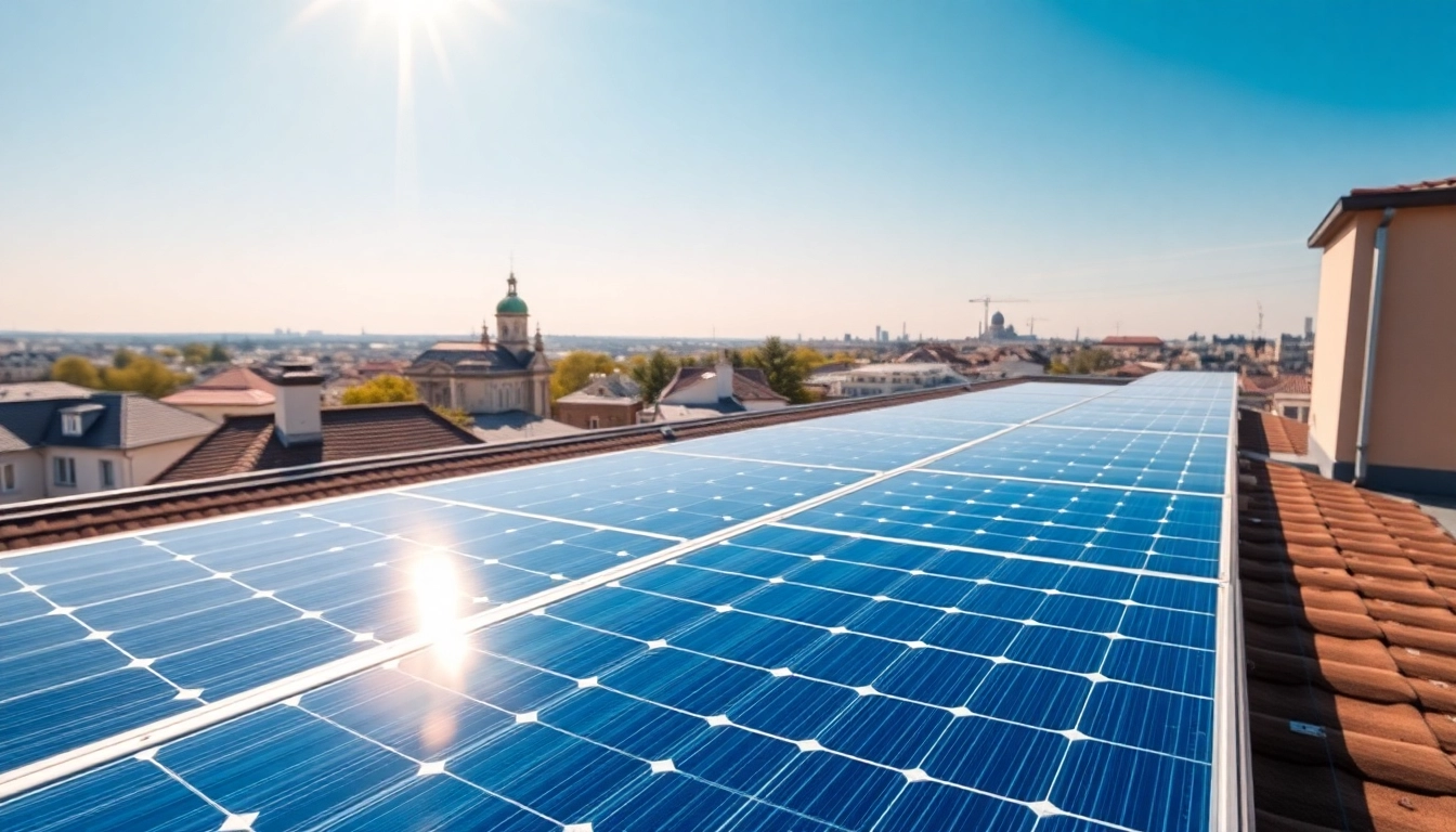 Solar Wien zeigt moderne Solaranlagen auf einem Wohnhaus in Wien.