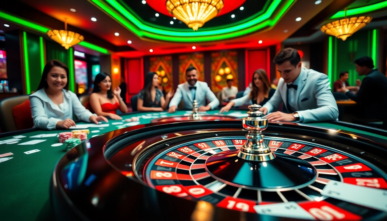 Gambling excitement at GG88.black casino with vibrant poker chips and engaged players.